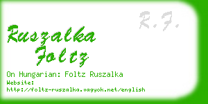 ruszalka foltz business card